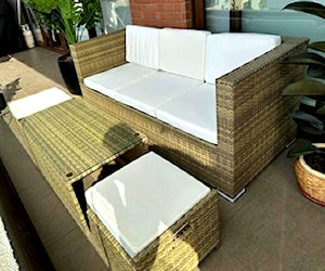 <p>Juego de living terraza santorini caramelo</p>