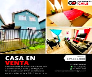 Vende Casa en Villarrica 3D, 1B, bodega y etc