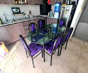 Comedor vidrio templado + 6 sillas