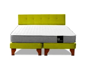 Cama 2 plazas velvet pistacho