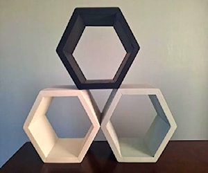 Repisas decorativas hexagonales 