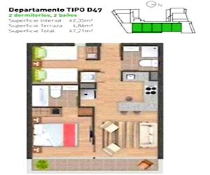 Departamento 2D2B Av. Ecuador