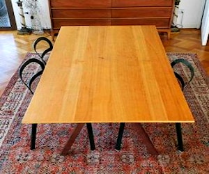 Juego Mesa Sillas Comedor Madera Mid Century