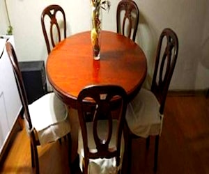 Comedor Madera Encina Redondo Extendible