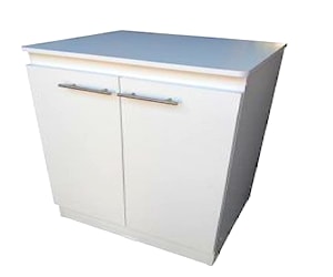 Mueble Cocina Base Blanco 2 Puertas 84 x 60 x 50