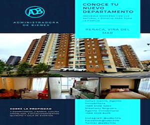 Hermoso Dpto Semi-Nuevo Reñaca Alto