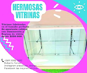 <p>Vitrinas y muebles</p>