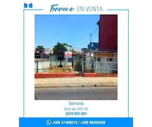 Terreno en calle Serrano Concepción