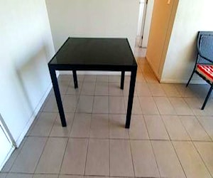 Mesa de comedor de vidrio