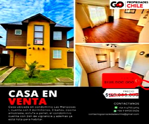 Casa en condominio 3D, 3B, pellet, cocina amoblada