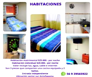 Habitaciones en arriendo temporal