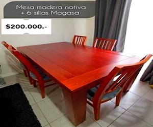 <p>Comedor Nativo Magasa 6 sillas</p>