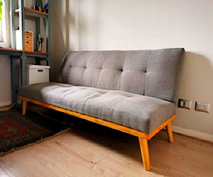 Futon gris madera