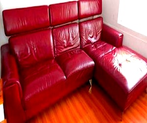 Sofa cuero seccional en L