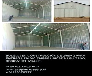 Bodegas de 240 m2 en teno