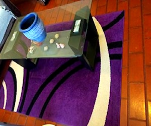 <p>Alfombra Lila  con blanco</p>