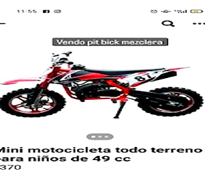 Moto pit bick mezclera niño