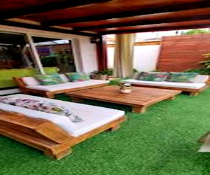 <p>Living terraza con cojines</p>