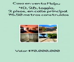 Casa de dos pisos en Maipu