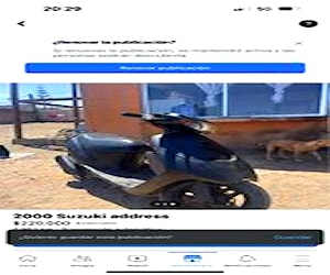 Moto scooter marca suzuki año 2000