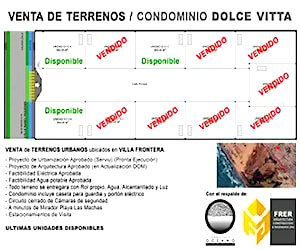 Se venden Terrenos Urbanos en Villa Frontera