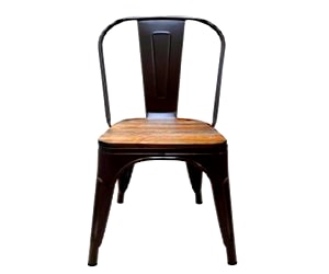 <p>Silla Tolix Asiento Madera Para Cafetería y Casino</p>