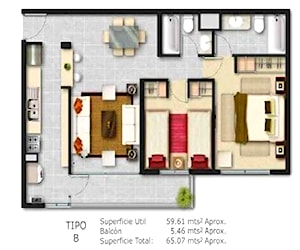 Dpto Condominio Altos Del Sur 2 - (2D+2B+1Estac.)