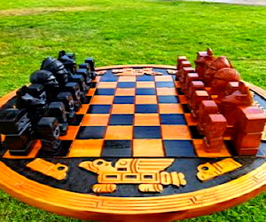 Mesa de ajedrez estilo andino