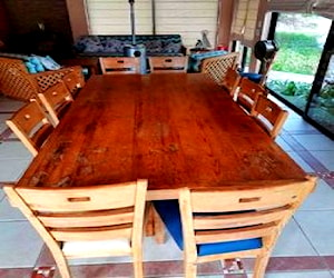 Comedor 12 pers. madera pino Oregón americano