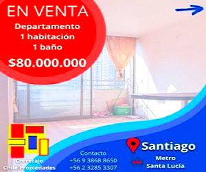 Céntrico Departamento En Venta, Santiago Centro