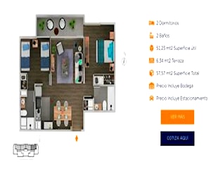 Departamento MILAN II San Miguel 2D2B Estc. + Bod