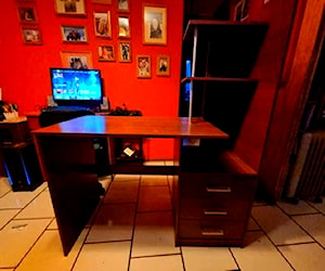 Escritorio y cubierta de mesa de vidrio