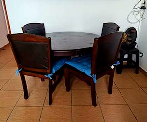 Comedor 4 Sillas Color Chocolate