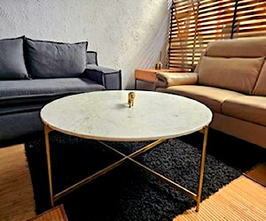 <p>Mesa de centro Marmol Brass Alanis Home</p>