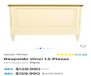 <p>Respaldo nuevo 1,5 plaza Sarah Miller modelo Vinci</p>