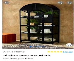 <p>Maravillosa Vitrina Ventana Black de Alanis Home</p>