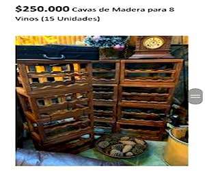 <p>Cavas (15 ) de madera para vinos 8 cada una</p>