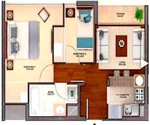 Departamento de 2 dormitorio con estacionamiento