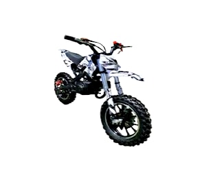 Moto Pitbike 49cc Color Blanco y Negro