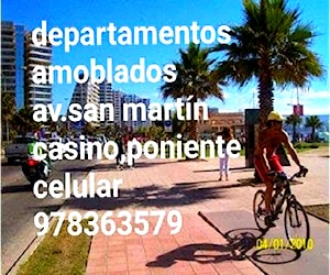 Departamentos amoblados,días,semanas av.san Martin