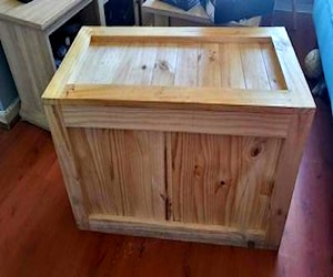 Cajas de madera con manillas