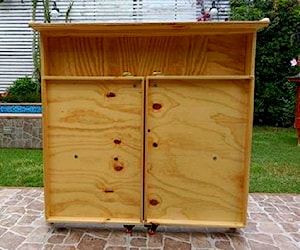 Mueble madera (portátil y plegable)