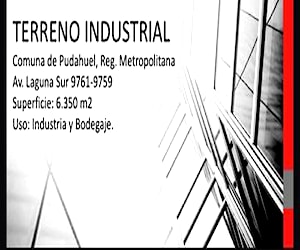 Terreno industrial en pudahuel sur