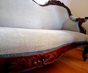 Antiguo SOFA FRANCES, original, fina madera tallad