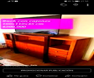 Mueble tipo buffet o rack para tv, de madera firme