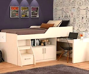 cama con escritorio 1.5 plazas