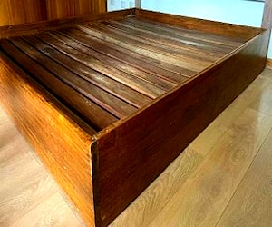 Somier de madera de encina cama king