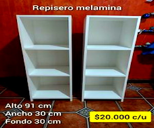 <p>Muebles repiseros melamina blanca</p>