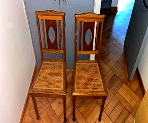 2 sillas de madera y enjuncado precio x unidad 