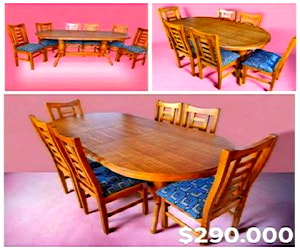 <p>Comedor extensión Ovalado 6 sillas</p>